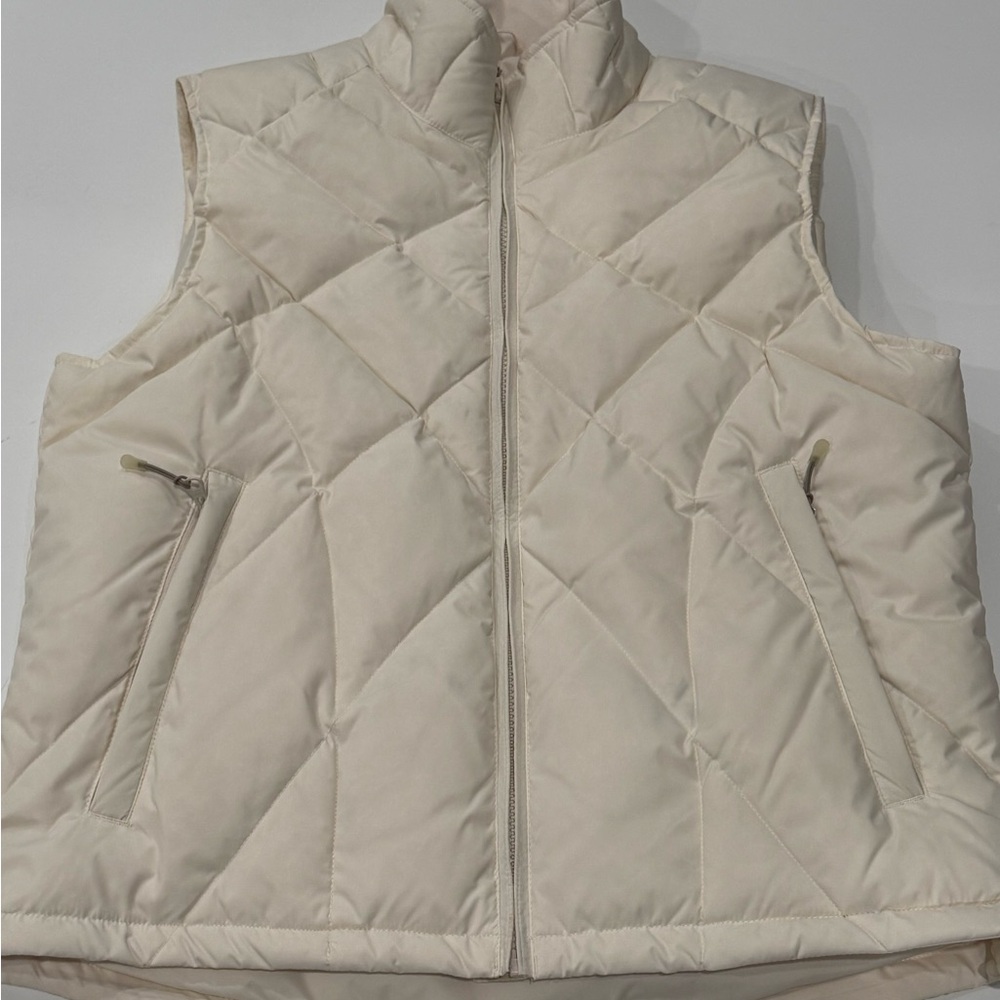 Cabela’s Goose Down Vest Cream Puffer Medium
